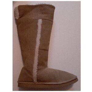 Lightweight Genuine Suede Pull On Flat Heel Snow Boots